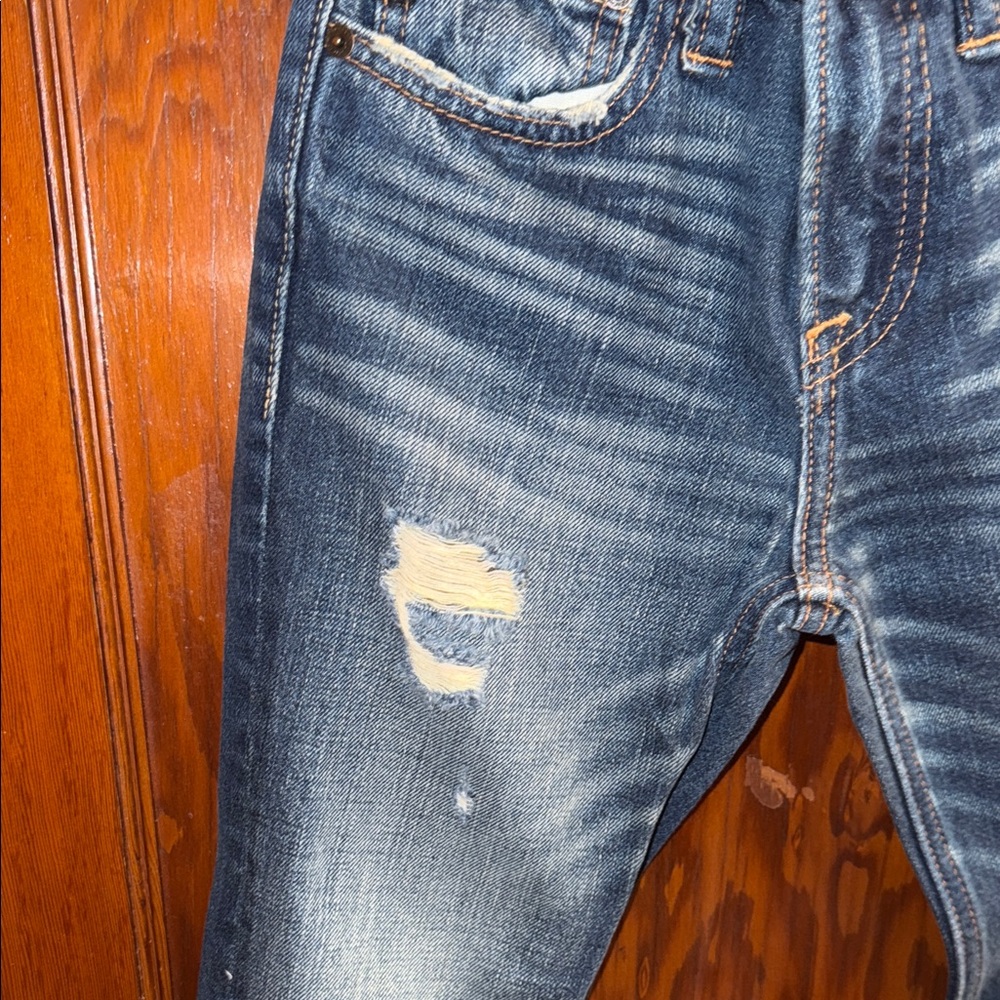 Vintage Abercrombie Kids Blue Distressed Jeans - Picture 9 of 15